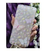 Samsung Galaxy S23 FE Uyumlu Renkli Kelebekler Desenli Şeffaf Telefon Kılıfı