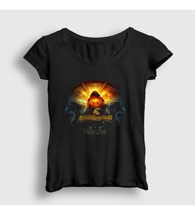 Presmono Kadın Siyah Traveler Blind Guardian T-Shirt 19952tt
