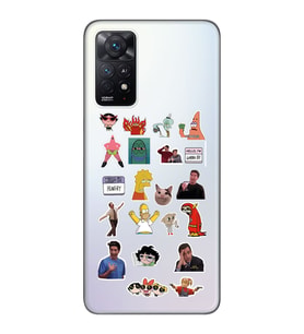 Xiaomi Redmi Note 12 PRO 4G Uyumlu Sticker Tasarımlı Şeffaf Telefon Kılıfı