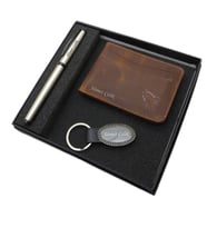 Signator D359 İsme Özel Set - Deri Kartlık + Anahtarlık  + Kalem Seti  İsme Özel Hediyelik Set (Karışık)