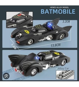 Sesli Işıklı Batman Arabası Batmobile Araba Metal Bat Mobil Metal Işıklı Sesli Oyuncak