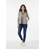 Kadın Kapüşonlu Spor Yelek 5000 BGL-ST04894 (Taş)