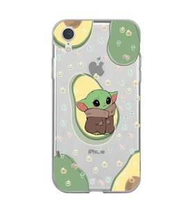 Iphone XR Uyumlu Baby Yoda Desenli Şeffaf Telefon Kılıfı