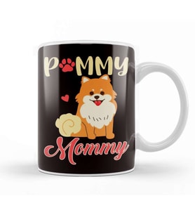 Pomeranian Pommy Mommy German Spitz Poland Pom Toy Dog Pet Kupa Bardak Porselen