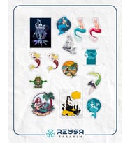 Deniz Kızları Sticker Set  2 20 Parça Telefon, Tablet, Defter, Laptop Sticker