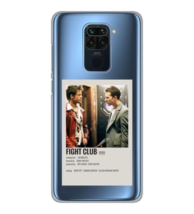 Xiaomi Redmi Note 9 Uyumlu Fight Club Minimalist Poster Desenli Şeffaf Telefon Kılıfı