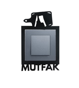 Mutfak Ahşap Priz Çerçevesi Dekorasyon (Siyah)