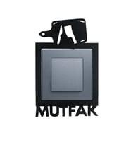 Mutfak Ahşap Priz Çerçevesi Dekorasyon (Siyah)
