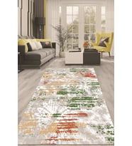 Dijital Kaymaz Taban Yıkanabilir Modern Renkli Salon Halısı Mutfak Halısı Yolluk ND-HT-1347 (Yeşil)