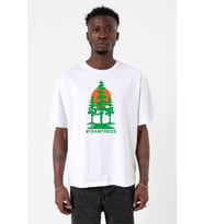Mr Beast Team Trees Beyaz Erkek Oversize Tshirt