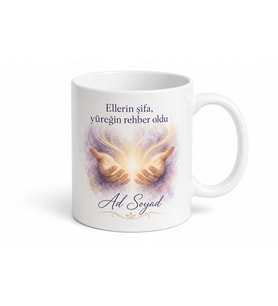 Reiki Bioenerji Uzmanına Teşekkür Kupası Şifa Veren Eller Hediye Bardak