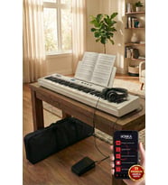 Midex PLX-100WH Taşınabilir Dijital Piyano Tuş Hassasiyetli 88 Tuş Bluetooth Şarjlı (Sustain Pedalı Kulaklık Çanta Metod)