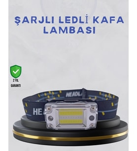 Kompakt Led Kafs Feneri Usb Şarjlı Manyetik 2 Işık Modlu 215 Lümen
