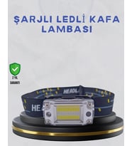 Kompakt Led Kafs Feneri Usb Şarjlı Manyetik 2 Işık Modlu 215 Lümen