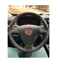 Fiat Linea Fiorino (TUŞSUZ) Araca Özel Direksiyon Kılıfı (NOKTALI DÜZ KIRMIZI DİKİŞLİ)