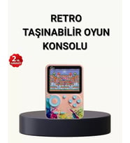 500 Klasik Oyunlu Retro Oyun Konsolu Taşınabilir ve TV Bağlantılı