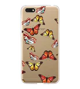 PrintiFy Huawei Honor 7S ile Uyumlu 1mm Slim Fit Water Color 2 Baskılı Şeffaf  Kılıf