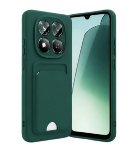Mey İthalat® Redmi Note 15 Pro 4G Kelvin Kartvizitli Silikon - Koyu Yeşil