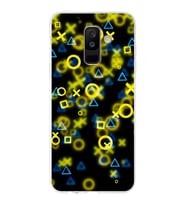 Samsung Galaxy A6 Plus (2018) Uyumlu Kapak Semboller Tasarımlı Şeffaf Silikon Kılıf