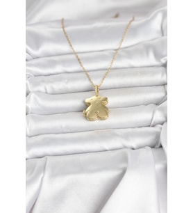 Northcity 316L Çelik Zincir Gold Renk Ayıcık Model Açılabilir Kadın Kolye 5886