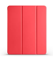 Apple iPad Pro 12.9 2022 M2 Uyumlu Zore Smart Cover Kalem Bölmeli Standlı 1-1 Kılıf (Kırmızı)