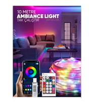 10 Metre Yeni Nesil Sese Duyarlı Kumandalı Bluetooth ile Telefondan Kontrol (RGB)