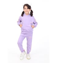 Toontoy Kız Çocuk Baskılı Eşofman Takım (Lila)