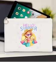 BK Gİft Yaz Temalı-2 Tablet Çantası 30x21cm(12 Renk Seçeneği), Ipad Çantası, Baskılı Tablet Kılıfı (Ham)