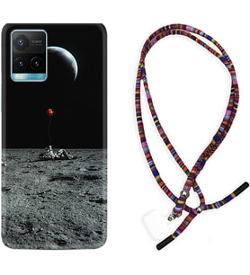 Vivo Y11S Y21S Y20 Y20S Y70 Kılıf Boyun Asklı Rasta Silikon Astronoot Red Baloon 1608
