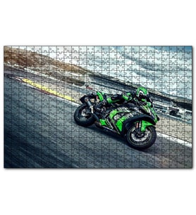 Cakapuzzle Kawasaki Ninja ZX 10 R KRT Edition  Puzzle Yapboz MDF (Ahşap) (120 Parça)