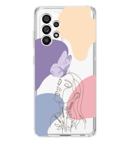 Samsung Galaxy A33 Uyumlu Silüet Kadın Desenli Şeffaf Telefon Kılıfı