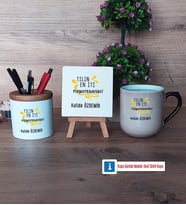 En İyi Fizyoterapist Dekoratif Taş, Kalemlik, Sihirli Oval Kupa Bardak Hediye