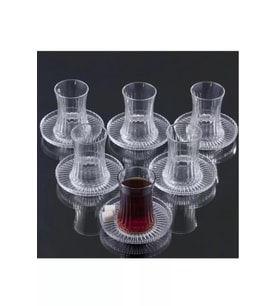 Paşabahçe 950097 Elysia 12 Parça 6 Kişilik Çay Seti (Şeffaf)