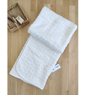 Sitilin Peluş Kalp Bebek Battaniyesi STL5050 (Beyaz)