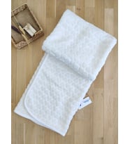Sitilin Peluş Kalp Bebek Battaniyesi STL5050 (Beyaz)