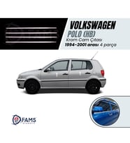 VW Polo Krom Cam Çıtası 4 Parça 1994-2001 Paslanmaz Çelik