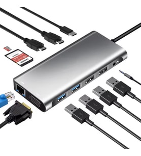 ZR610 Type-C 12 İn 1 Çift Hdmı