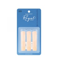 D'Addario RCB0325 Rico Royal Sib (Bb) Klarnet Kamışı No: 2.5 (Orta Seviye/Eğitim) - 3'lü Paket  Fransız Kesim (Filed), Dengeli ve Zengin Tını