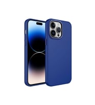 Apple iPhone 13 Pro Uyumlu Kılıf Metal Çerçeve ve Buton Tasarımlı Silikon Zore Luna Kapak (Lacivert)