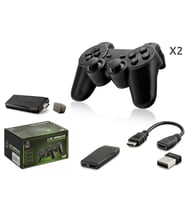 Retro Oyun Stick Hdmi Çift Gamepad Seti 2.4G Kablosuz - Siyah HD327