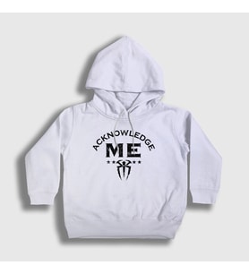 Presmono Unisex Çocuk Beyaz Acknowledge Me Wwe Roman Reigns Kapüşonlu Sweatshirt 451601tt (Beyaz)