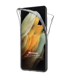 Microsonic Samsung Galaxy S21 Ultra Kılıf 6 Tarafı Tam Full Koruma 360 Clear Soft Şeffaf