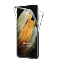 Microsonic Samsung Galaxy S21 Ultra Kılıf 6 Tarafı Tam Full Koruma 360 Clear Soft Şeffaf