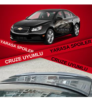 Chevrolet Cruze Uyumlu Bagaj Üstü Yarasa Spoiler Bagaj Çıtası Piano Black Parlak Siyah