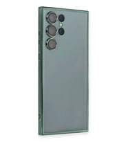 Northcity Samsung Galaxy S22 Ultra Uyumlu Kılıf Lensli Silikon - Yeşil