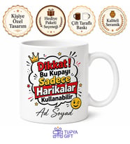 İsme Özel Gizli Yazılı Komik Kupa Bardak Esprili Hediye Özel Tasarım Baskılı Kupa