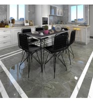 Knsz masa sandalye takımı hem75mazlum grisyh 130*090 sm 6 sandalye syhsyh sırt minderli