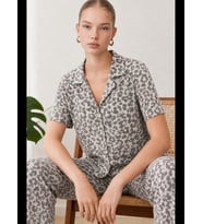 Night Kadın Kısa Kollu Rahat Pijama Takımı 4728
