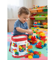 40 Parça Eğitici Bloklar Bebek Zeka ve Motor Beceri Geliştirici Set (PVC İçermez)