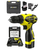 12 V Çift Metal Şanzuman Çift Akülü Şarjlı Vidalama Matkap Sarı
